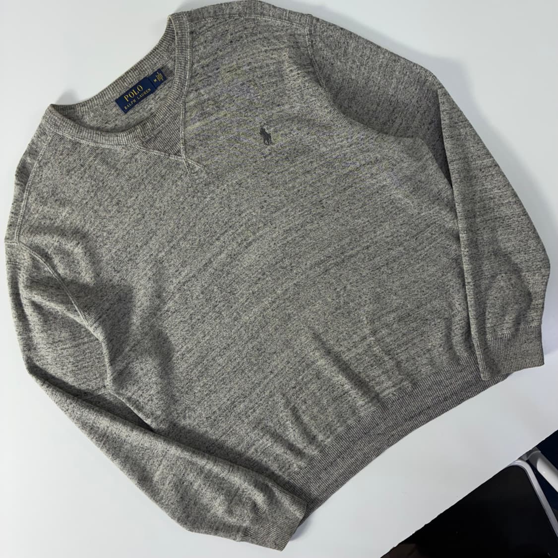 Polo  폴로 랄프로렌 자수 코튼 그레이 니트  상품이미지2