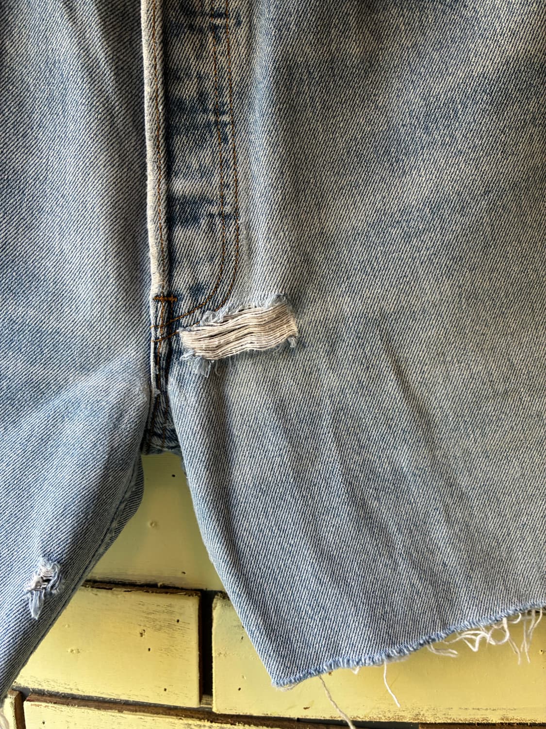 90’s Levi’s 501 Light Blue Denim Shorts  상품이미지5
