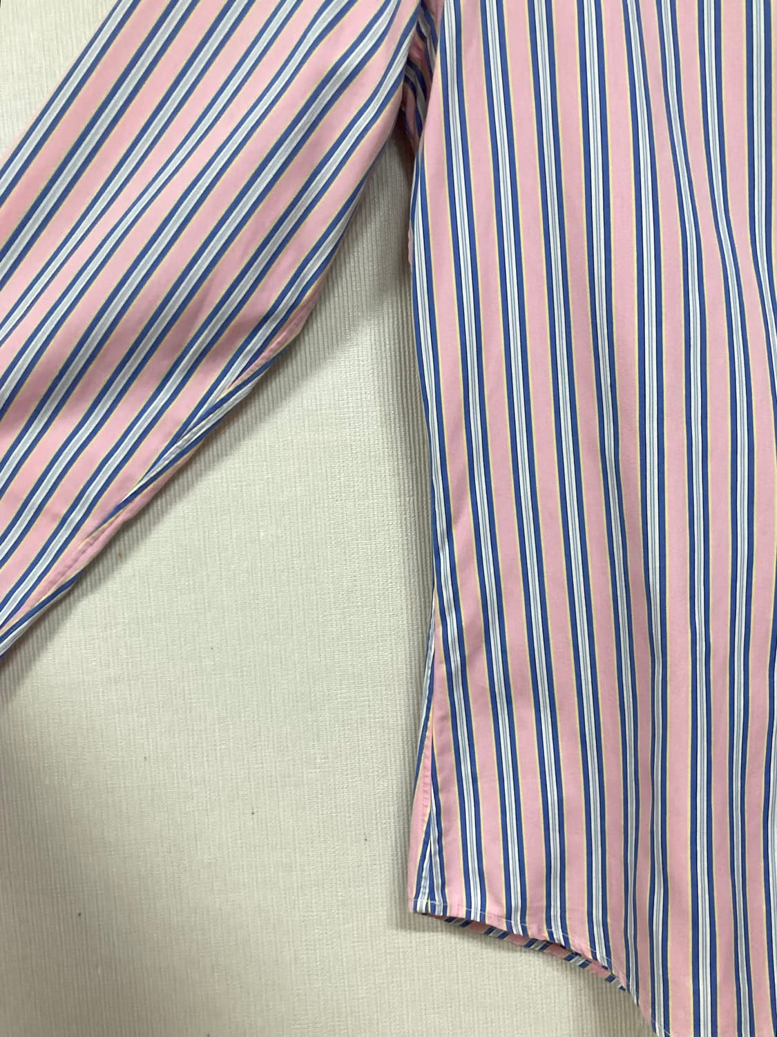 여성 폴로 랄프로렌 소매로고 배색 스트라이프 셔츠 _ 핑크 상품이미지5