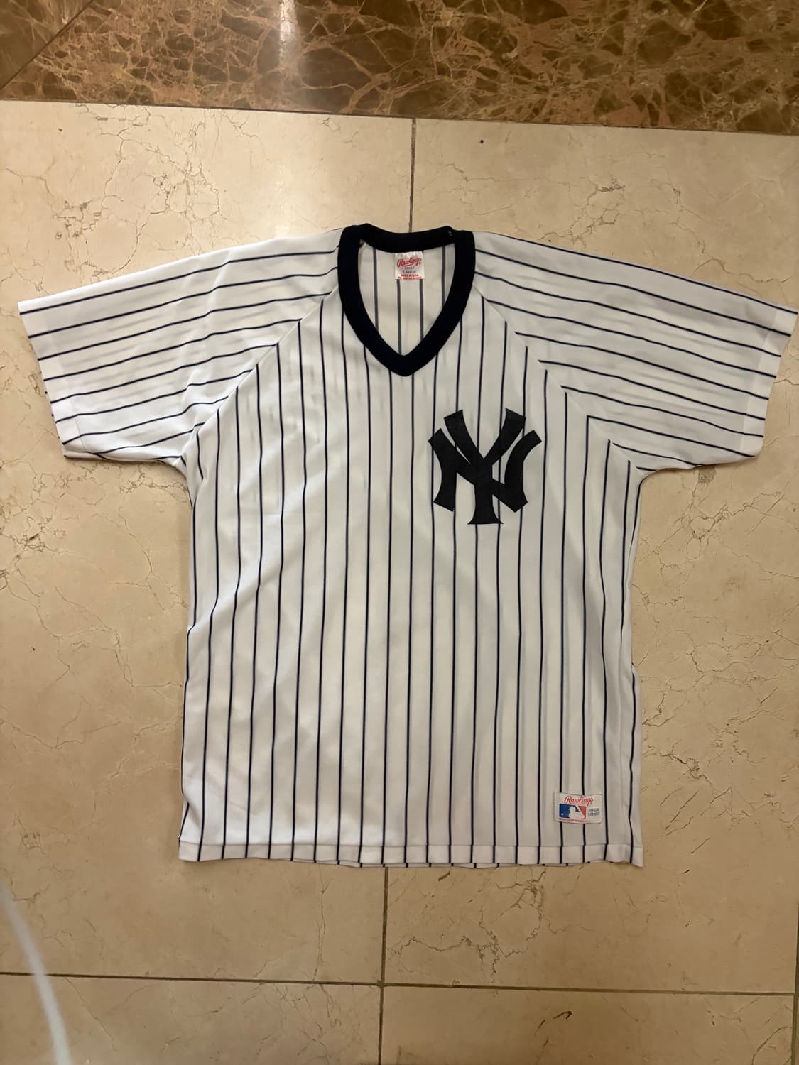 90's Rawlings 뉴욕 양키스 나일론 져지 상품이미지1