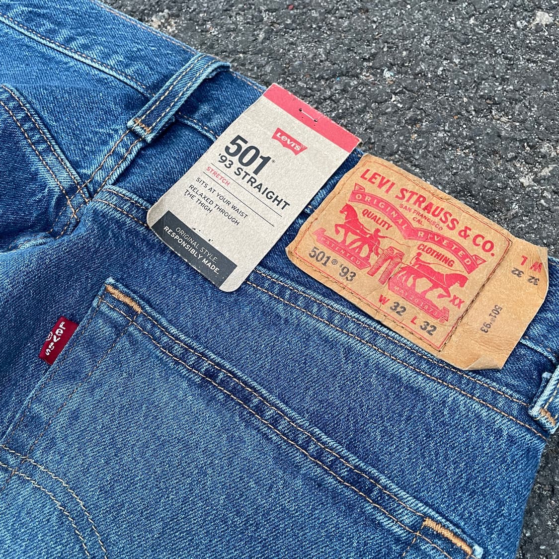  리바이스 새재품 501 스트레이트 데님 팬츠 청바지 W32 32 상품이미지4