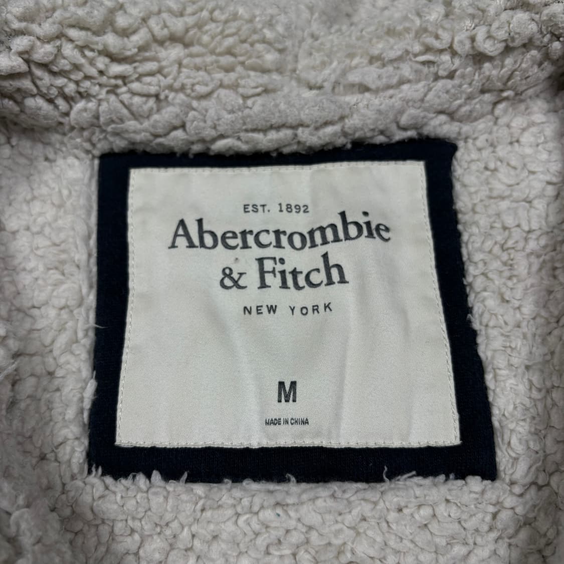 아베크롬비 네이비 안감 쉐르파 후드집업 상품이미지3