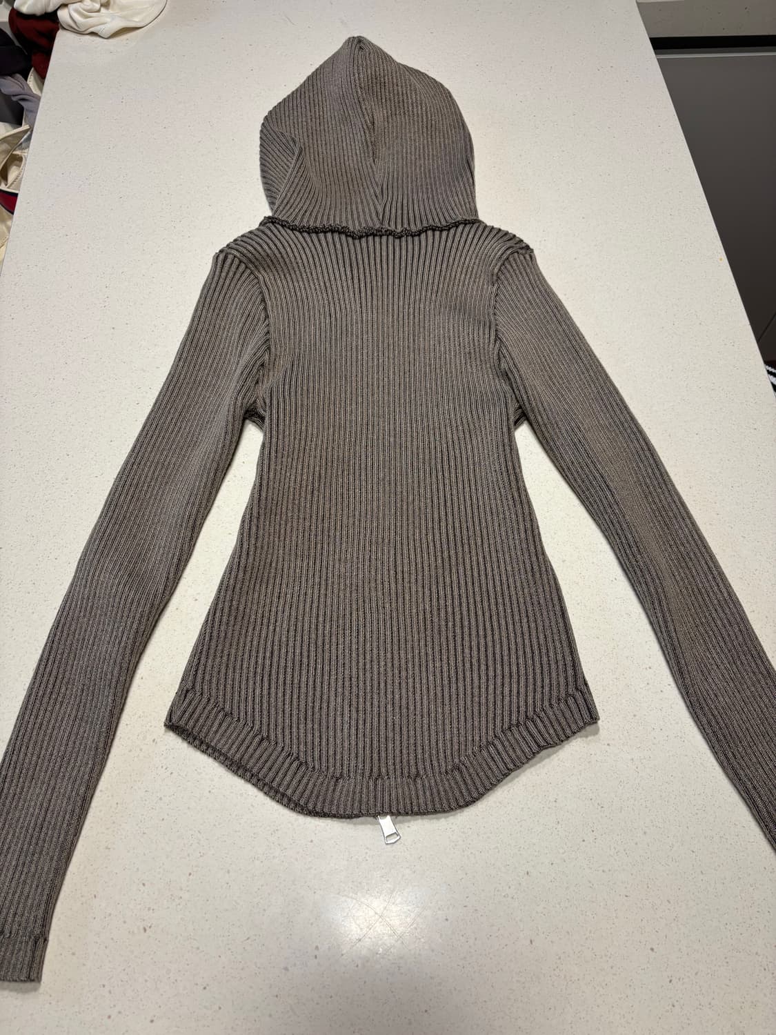 빈티지 골지 후드 집업 상품이미지3