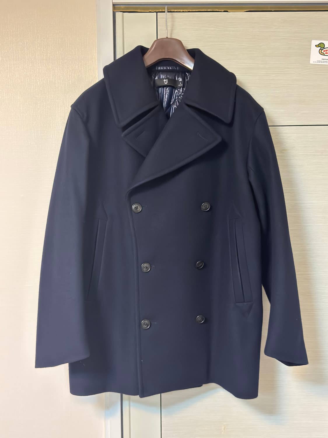 [유니클로+J] 울 블렌드 오버사이즈 피코트 L 상품이미지2