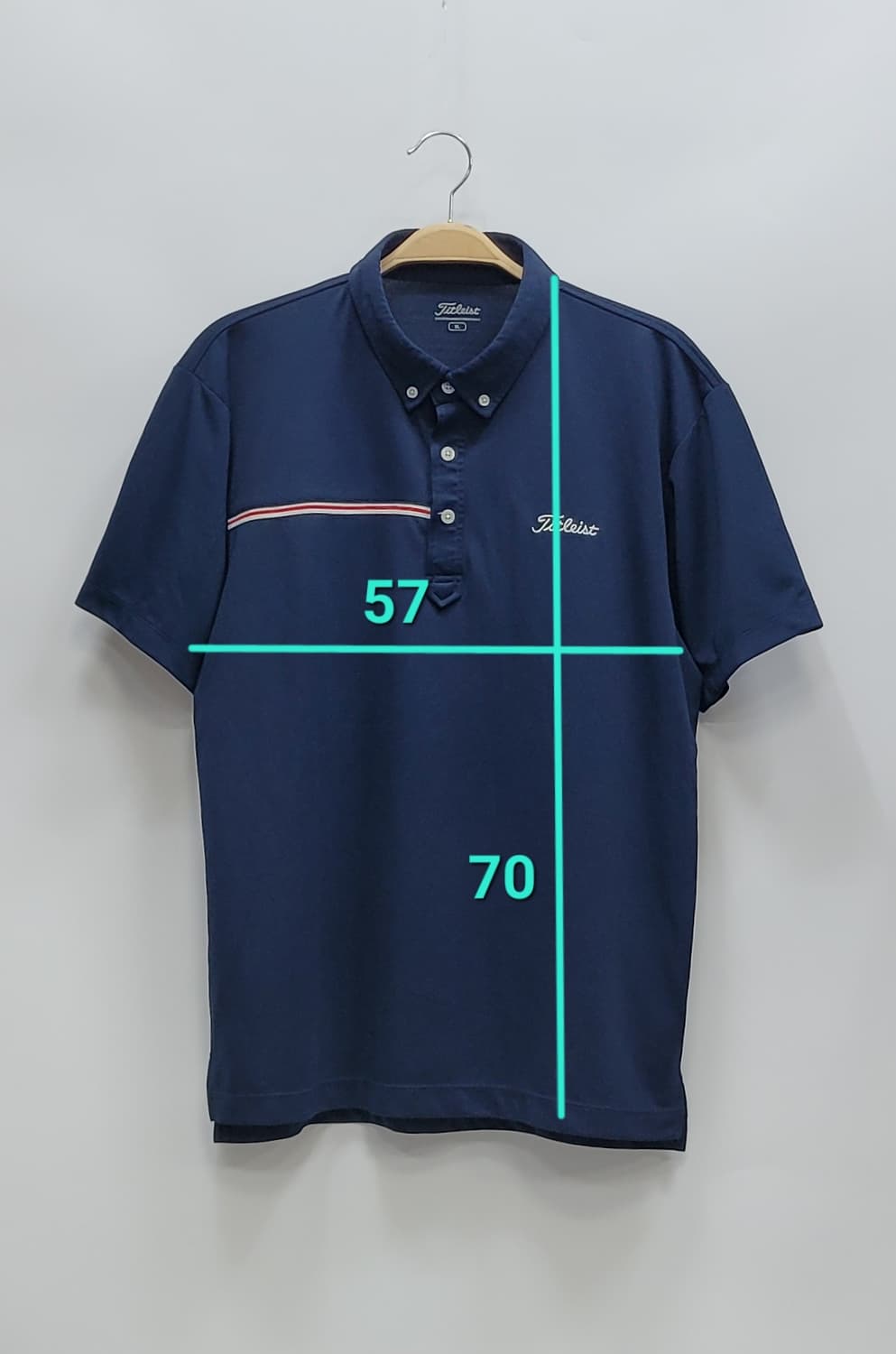 Titleist 타이틀리스트 쿨링 프린트 라인 티셔츠 / 남 3L 네이비 상품이미지10