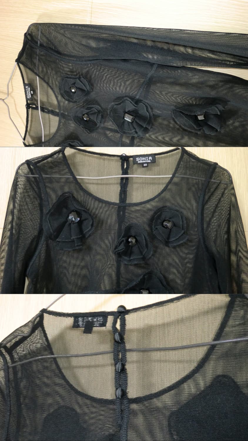 Sonia Rykiel flower see-through shirts 상품이미지10