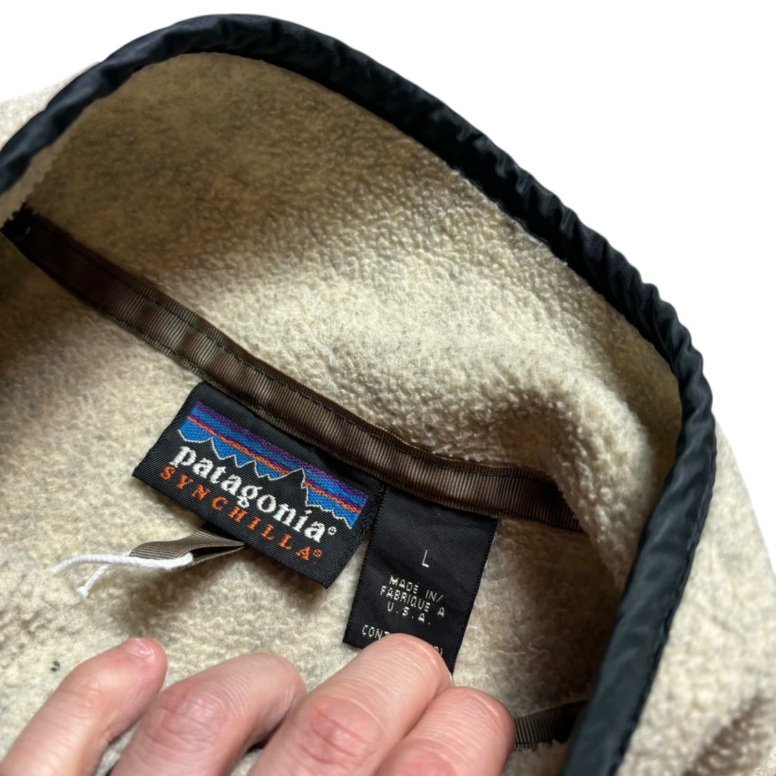 90s USA 파타고니아 신칠라 플리스 스냅티 상품이미지4
