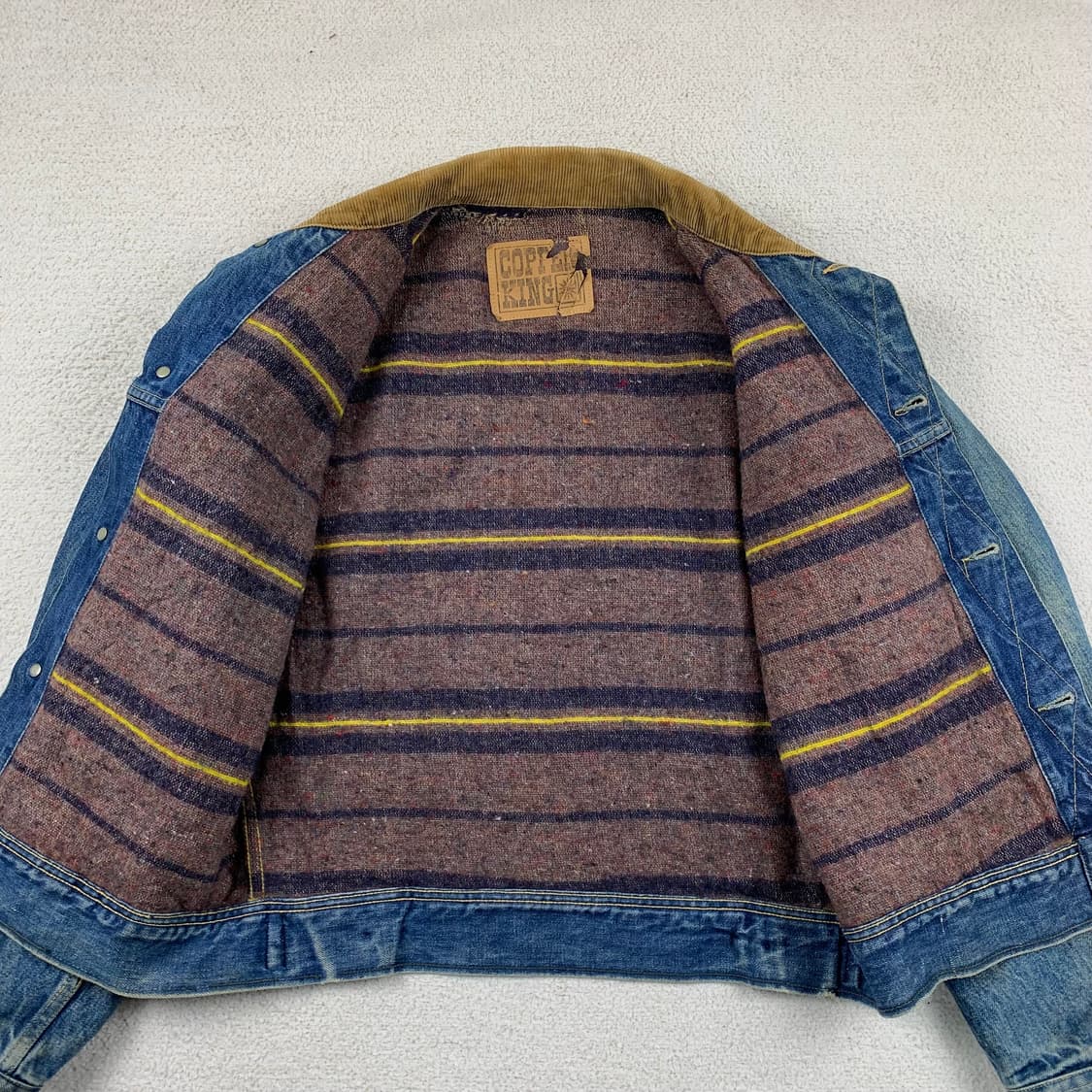 60s COPPER KING 코퍼킹 코듀로이 카라 웨스턴 데님 자켓 상품이미지5