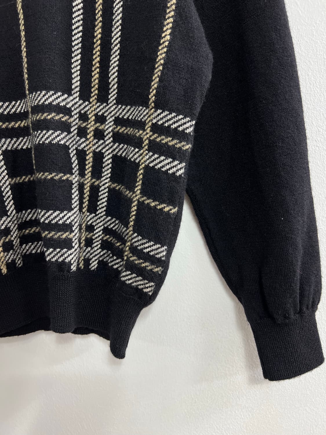 KENZO 골프 블랙 체크 니트 상품이미지3