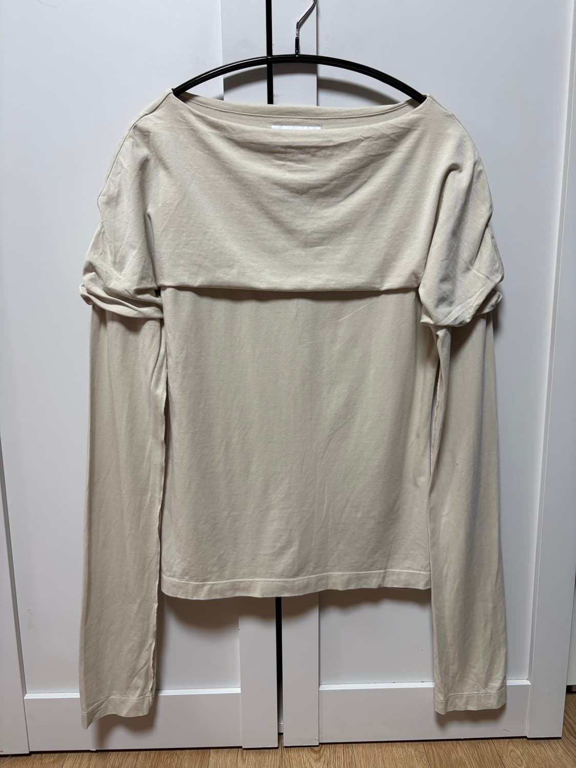 Lowclassic SHIRRING BOATNECK TOP 상품이미지2