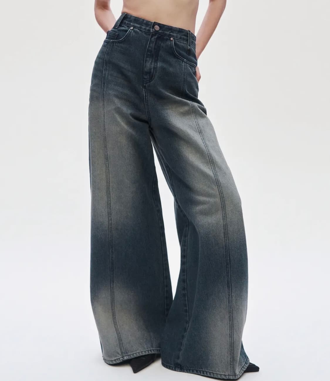 트리밍버드 Incision Denim Pants Dark Blue  상품이미지1