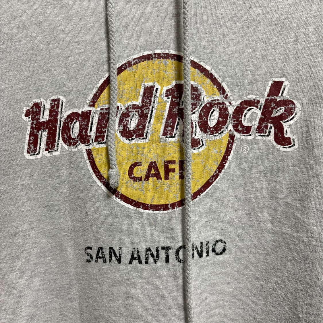 하드락 카페 샌 안토니오 크랙 프린트 후드티 / 그레이, L 상품이미지5