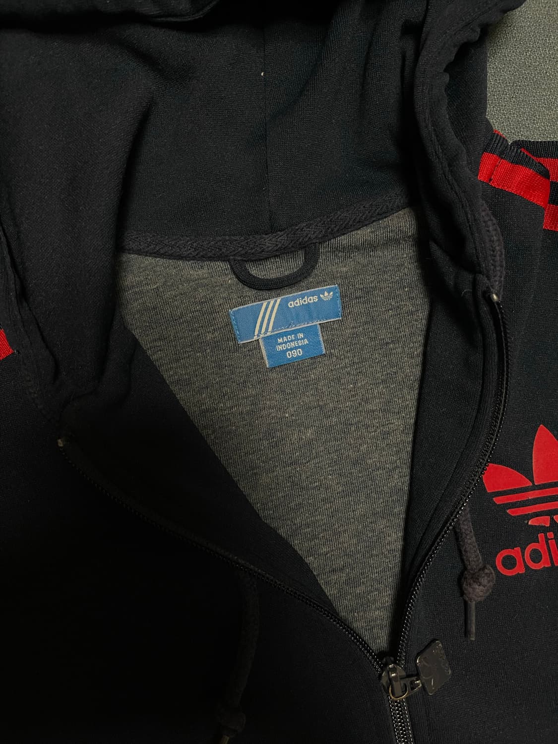 아디다스 파이어버드 후드플락 후드집업 네이비레드 상품이미지4