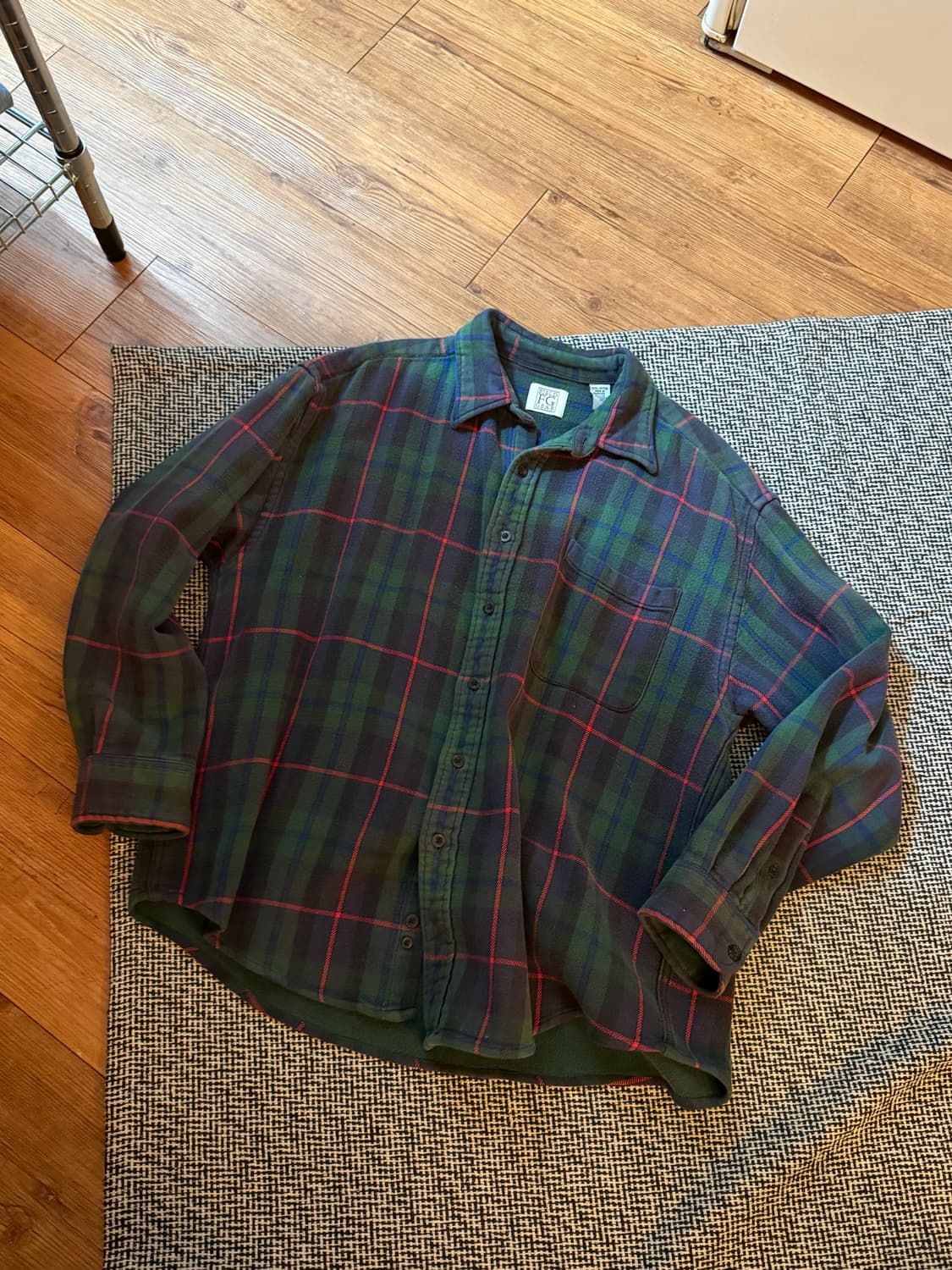 90s 헤비온스 체크 셔츠 L 상품이미지1