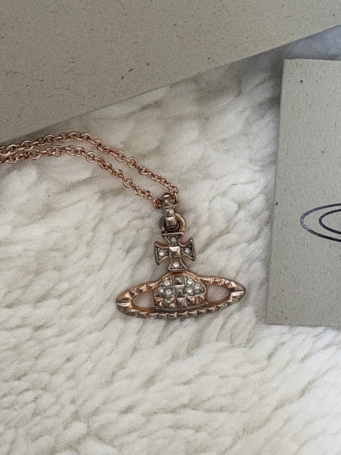 Vivienne Westwood 메이페어 바스 릴리프 로즈골드 목걸이 상품이미지2