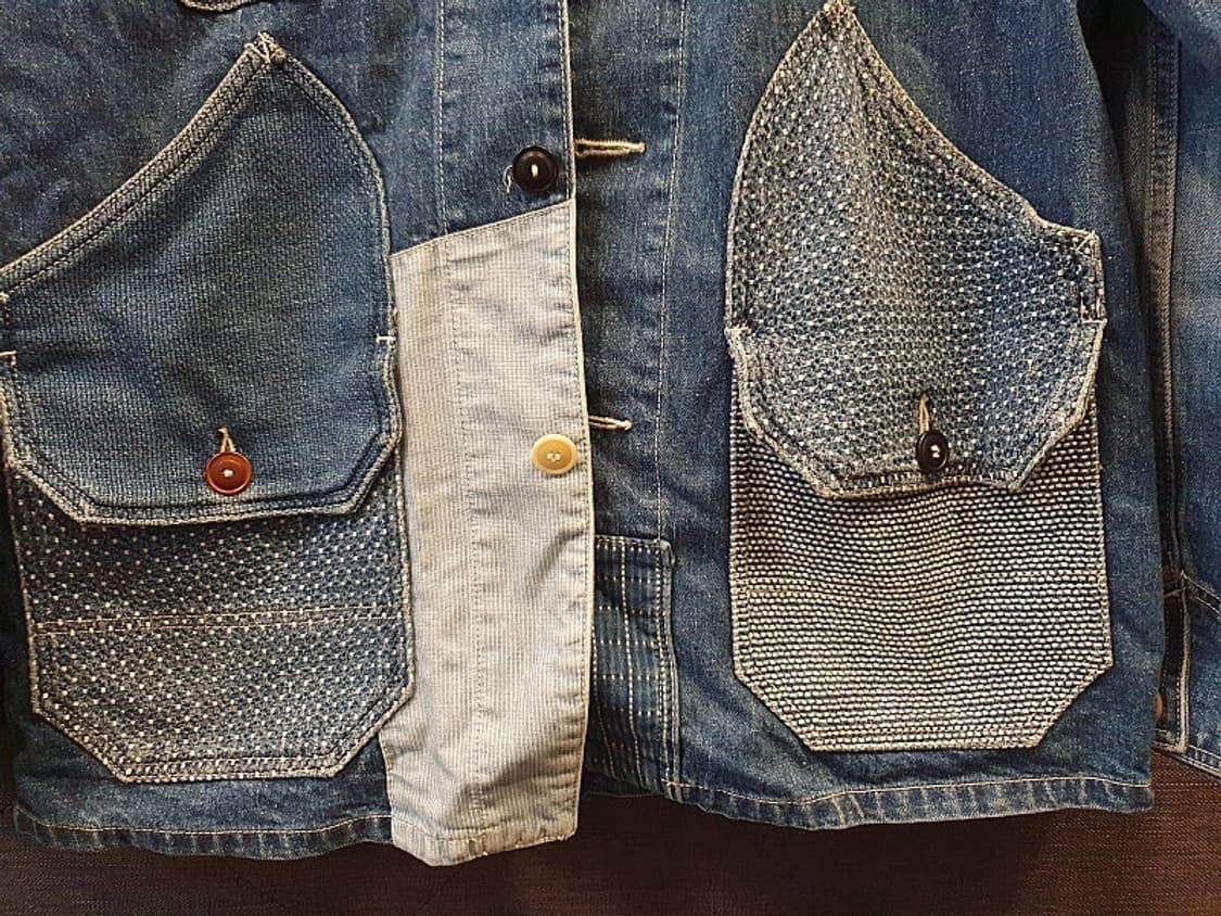 FDMLT 펀드멘탈    패치 워크 데님 커버올 자켓 상품이미지6