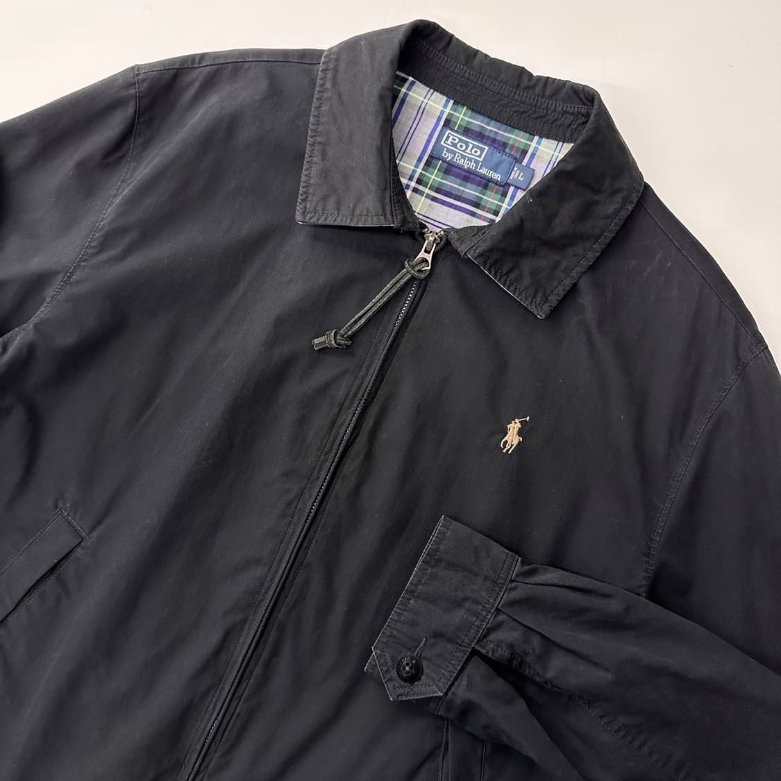 폴로랄프로렌 블랙와치 체크 코튼 블랙 헤링턴 자켓 상품이미지2