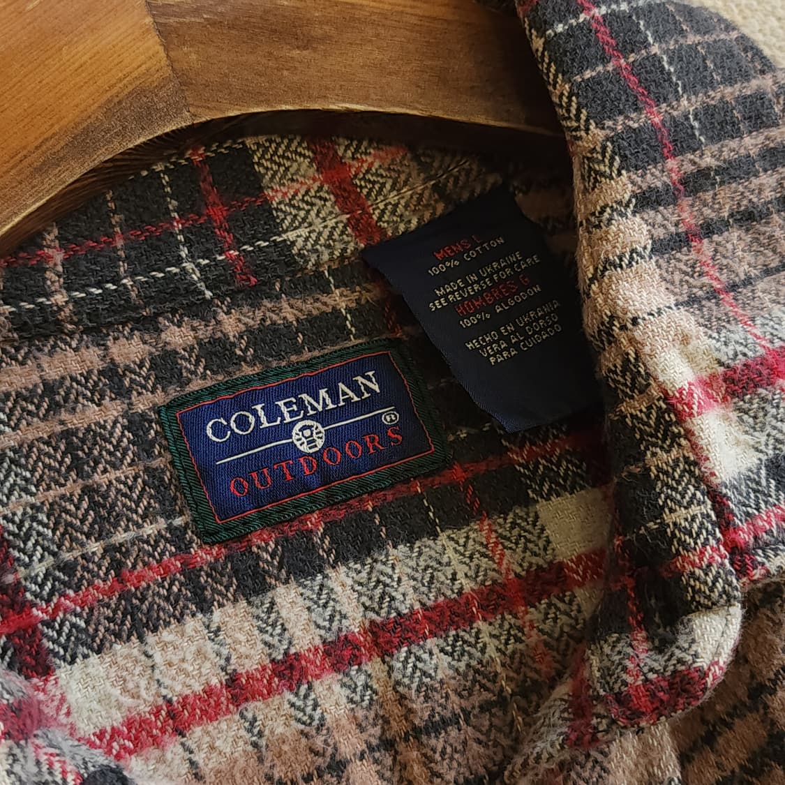 90s 아메리칸 빈티지 체크셔츠 헤비 플란넬 워크셔츠 브라운 L 상품이미지9