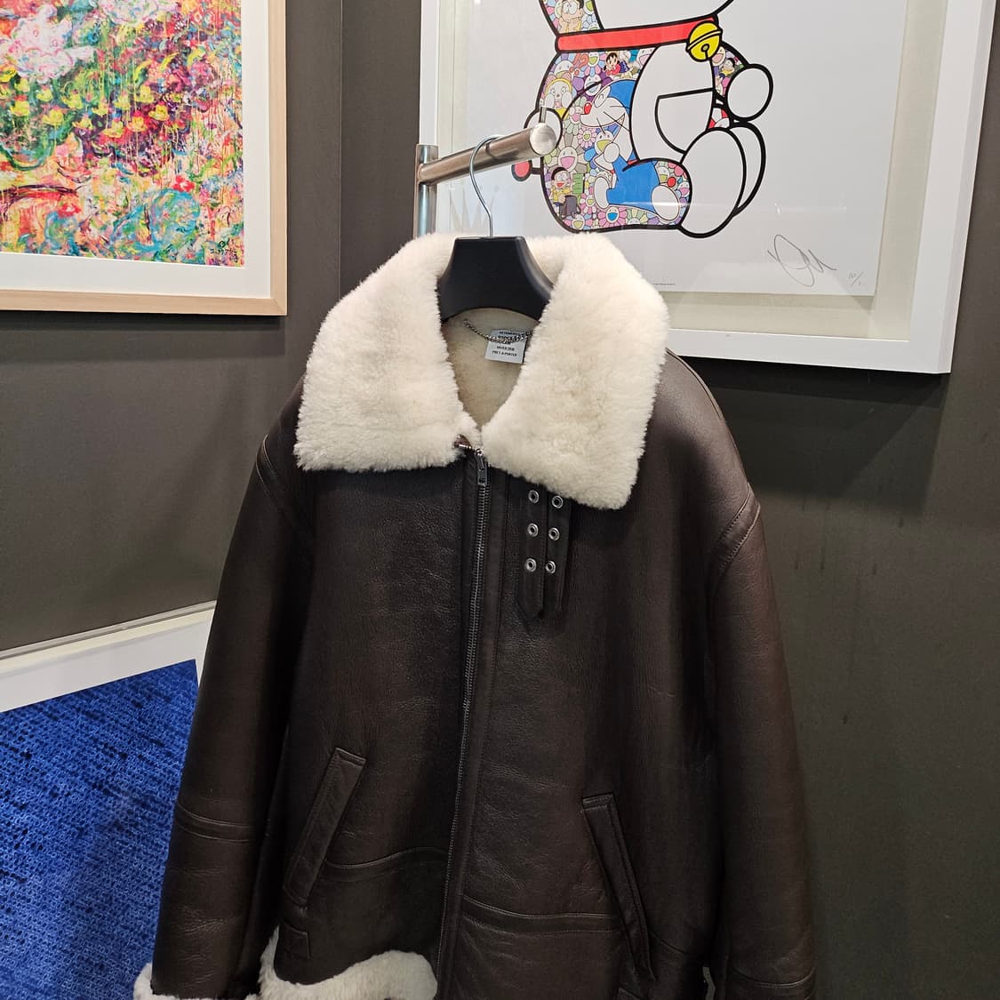 베트멍(Vetements)의 브라운 시어링 무스탕 가죽 자켓 상품이미지2