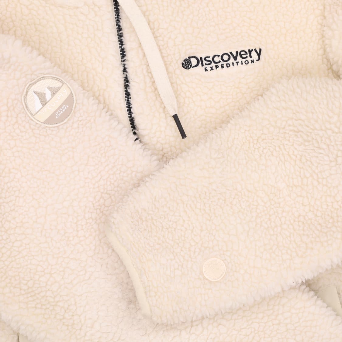 100 디스커버리 크림 뽀글이 플리스 집업 자켓 N7360 상품이미지3