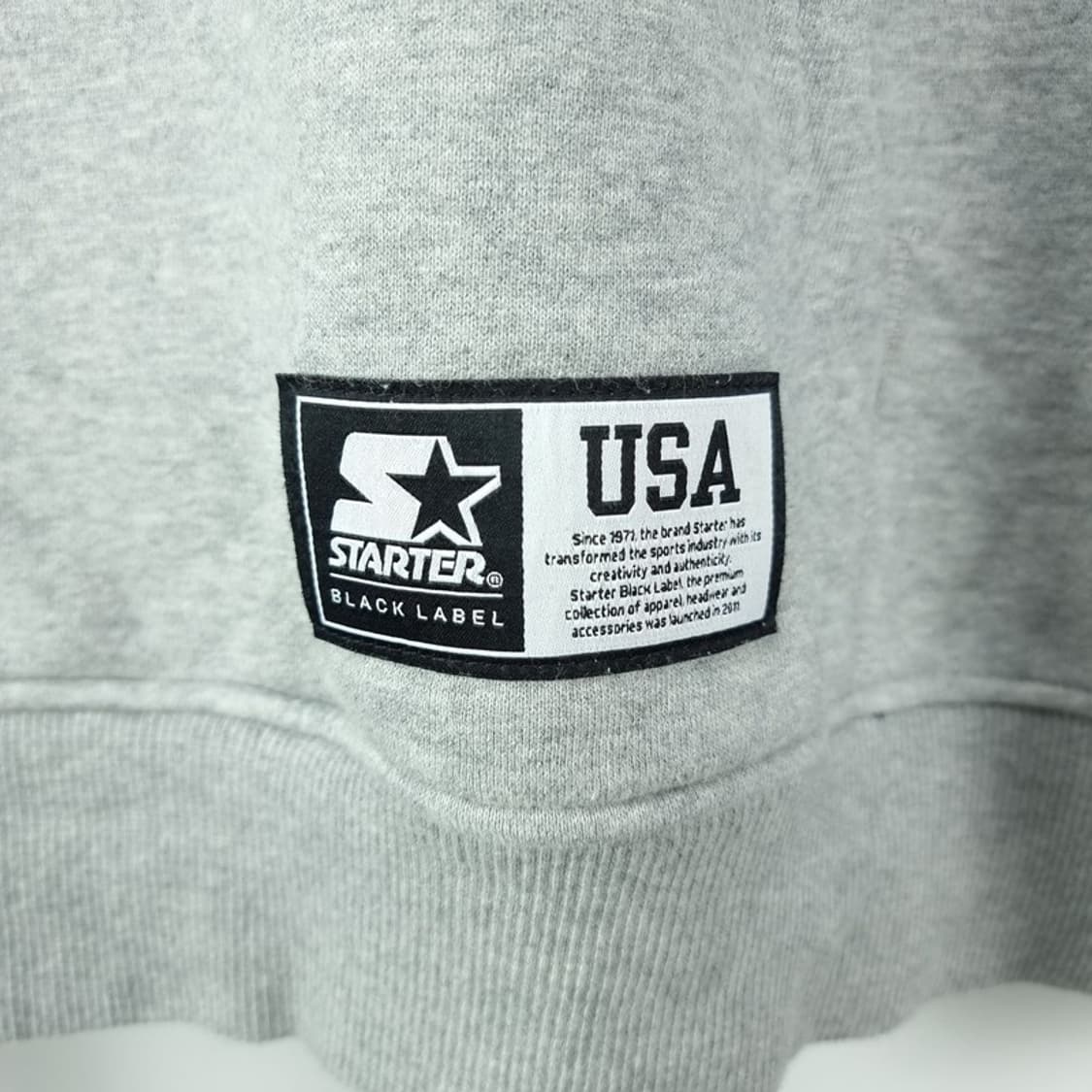 [스타터] 로고 패치 오버핏 후드티 그레이 M19824 상품이미지7