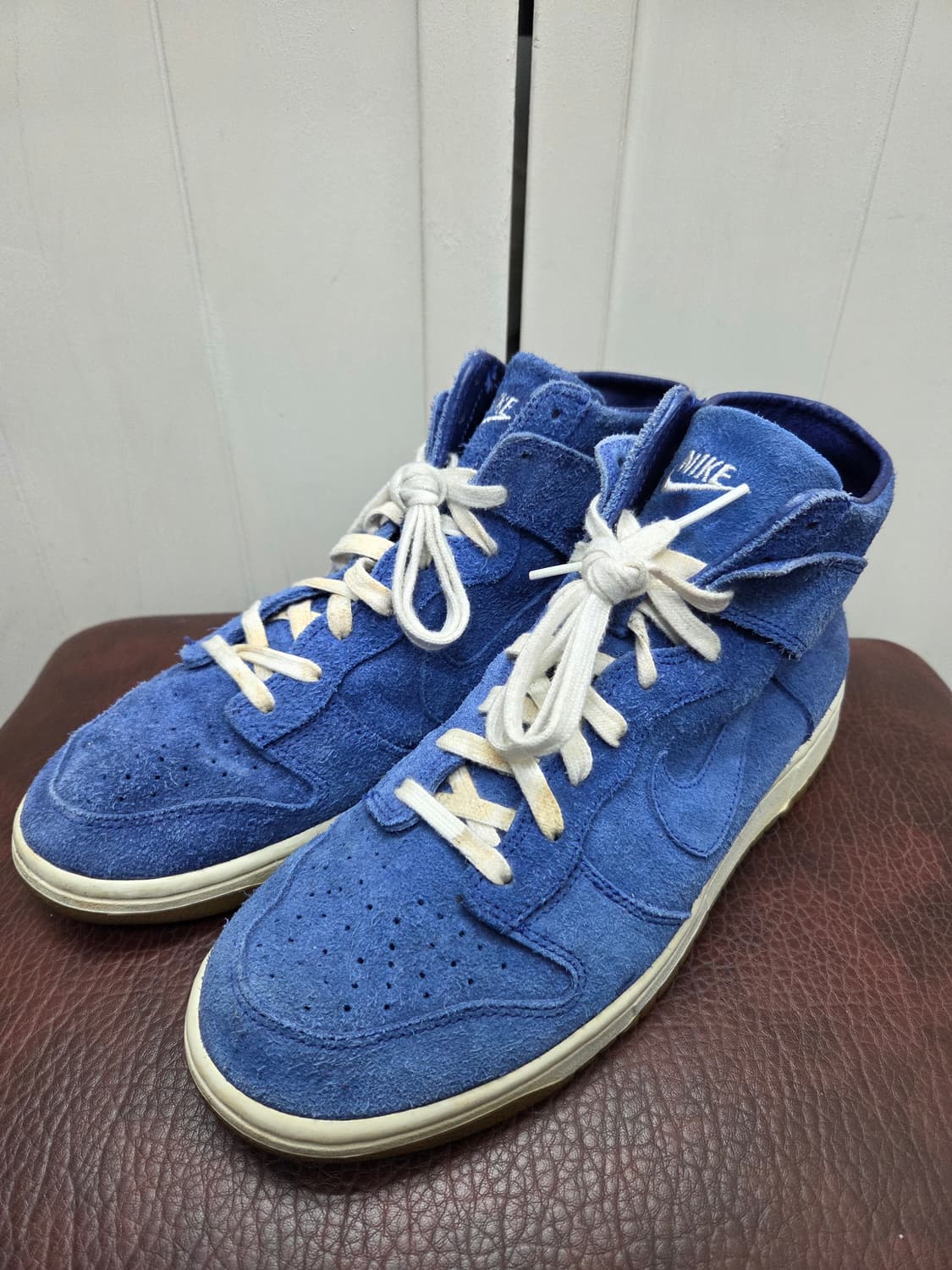 나이키 덩크 하이 08 디컨 프리미엄 블루 스웨이드 280mm 상품이미지1