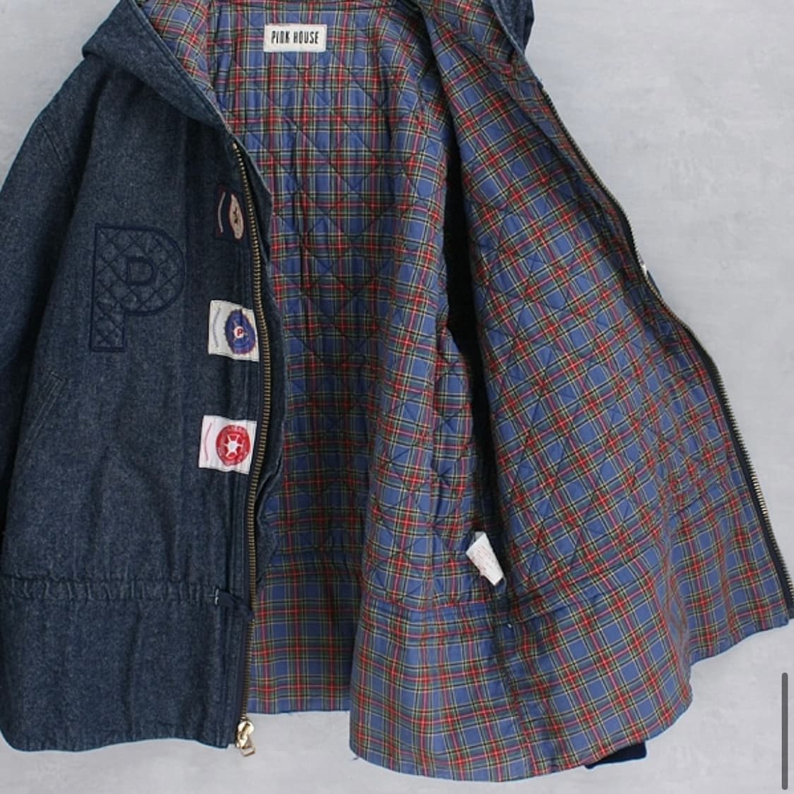 핑크하우스 패치 모리걸 하구미 패디드 퀄팅 자켓 상품이미지5