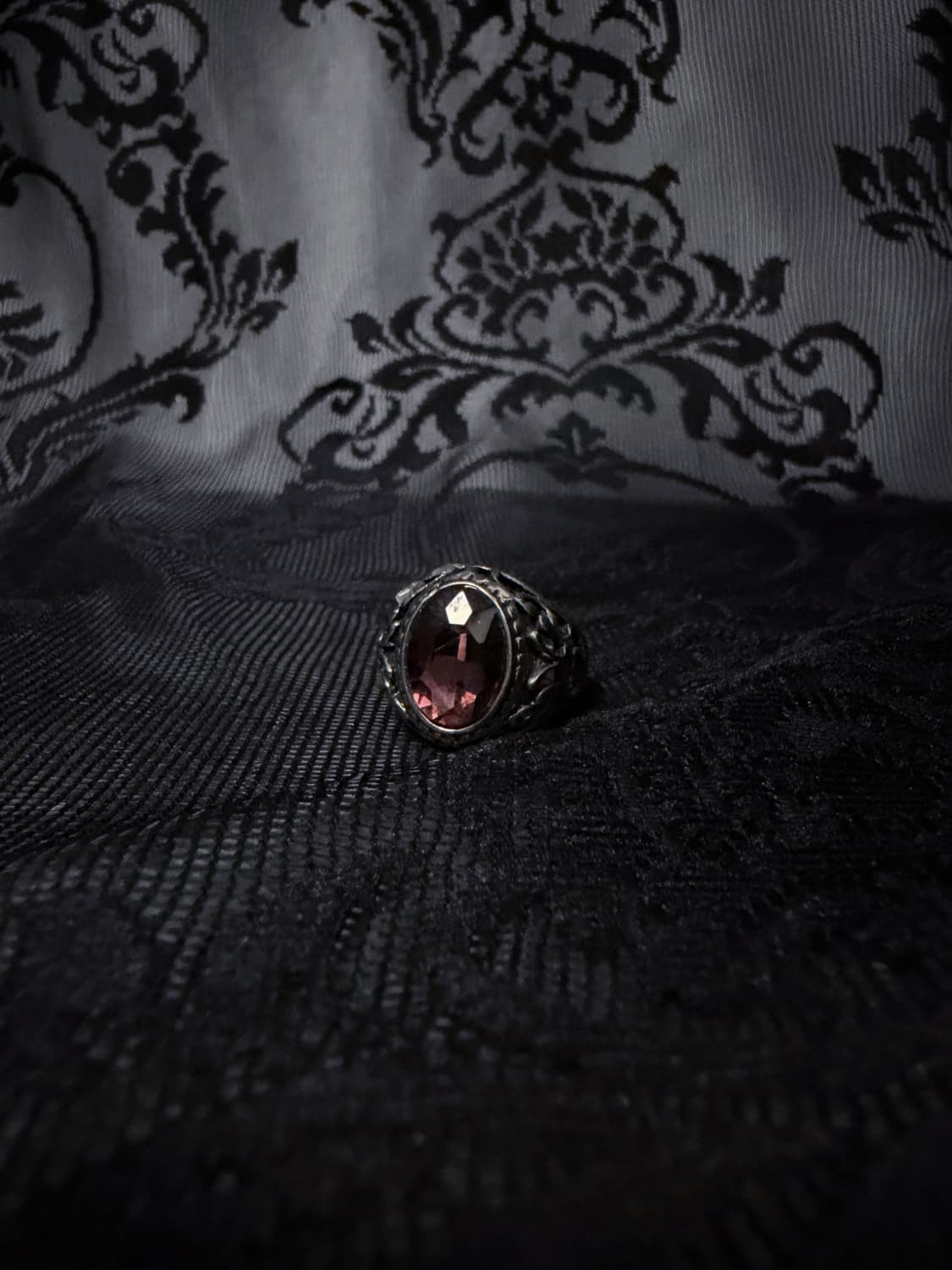 [VINTAGE] ༺ RING 003 고딕 앤틱 와인 루비 실버 반지 상품이미지1