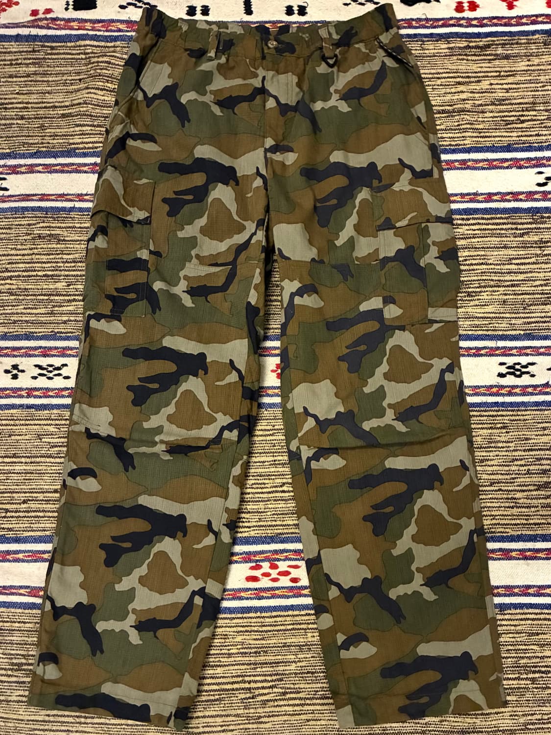 (30~34)컬럼비아 나일론 립스탑 카모 밀리터리 밴딩 카고팬츠 상품이미지1