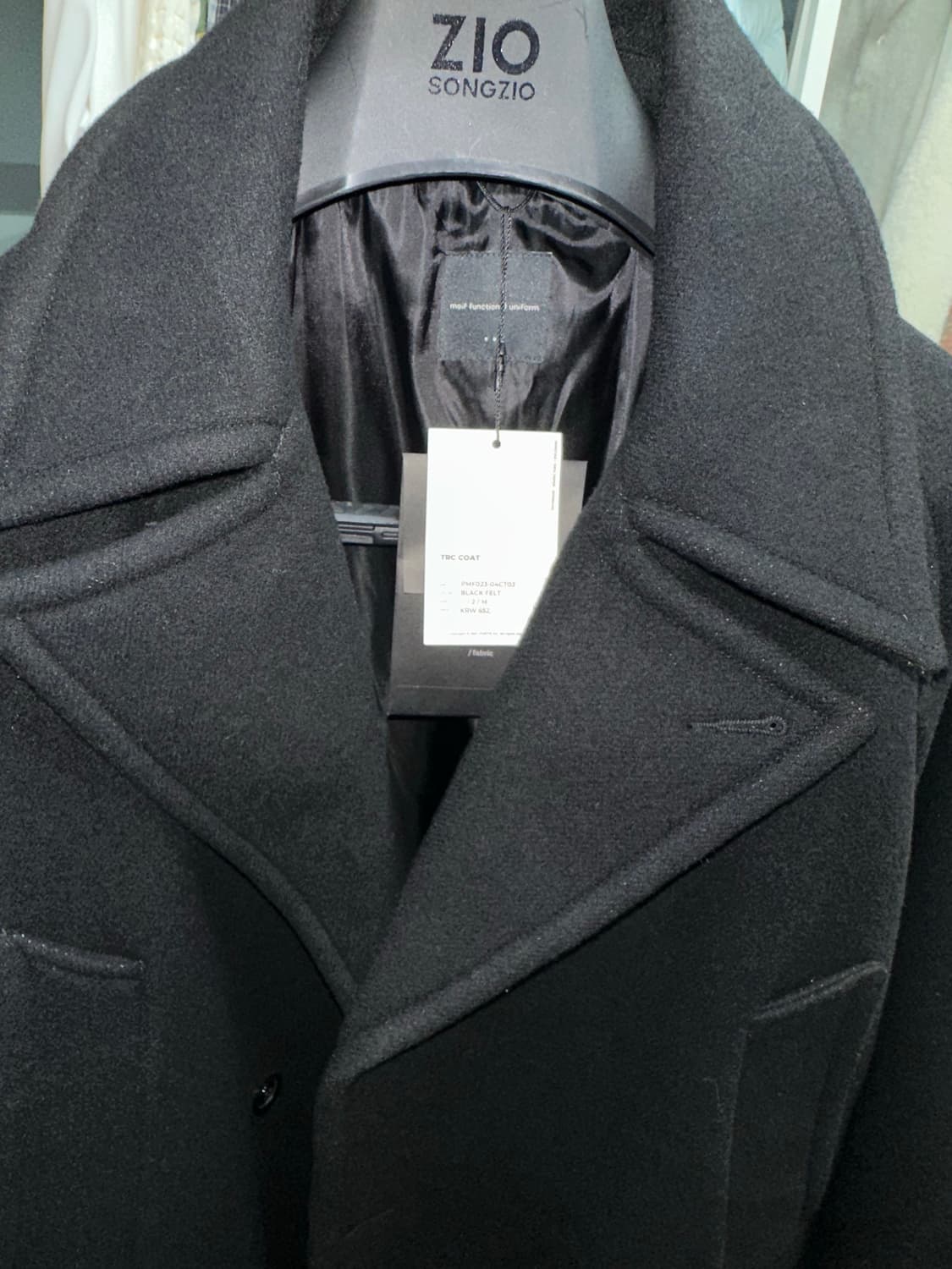 Moif trc 코트 블랙 펠트 상품이미지3
