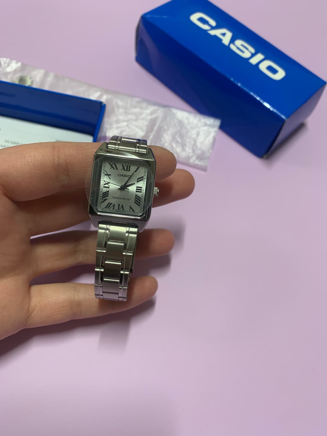 카시오 스퀘어 메탈 시계  상품이미지1