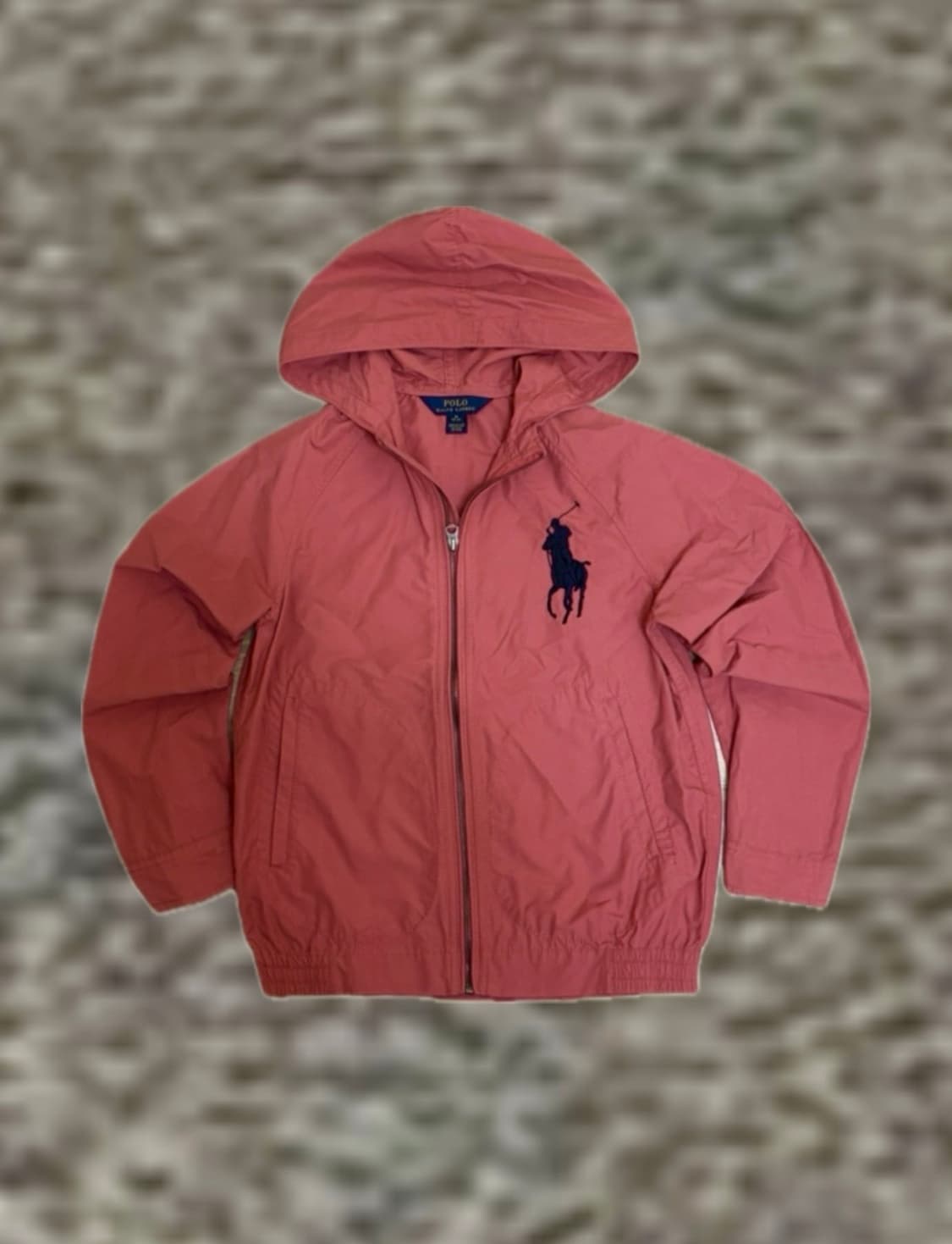 폴로 랄프로렌 빅포니 딥핑크 블루종 후드자켓 집업 상품이미지1