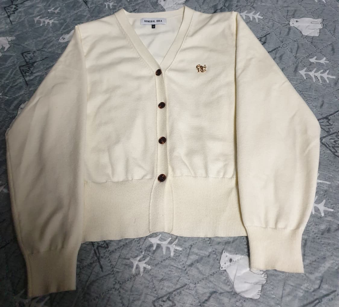 제너럴아이디어 모달혼방 에센셜 가디건 아이보리 (M) 상품이미지1