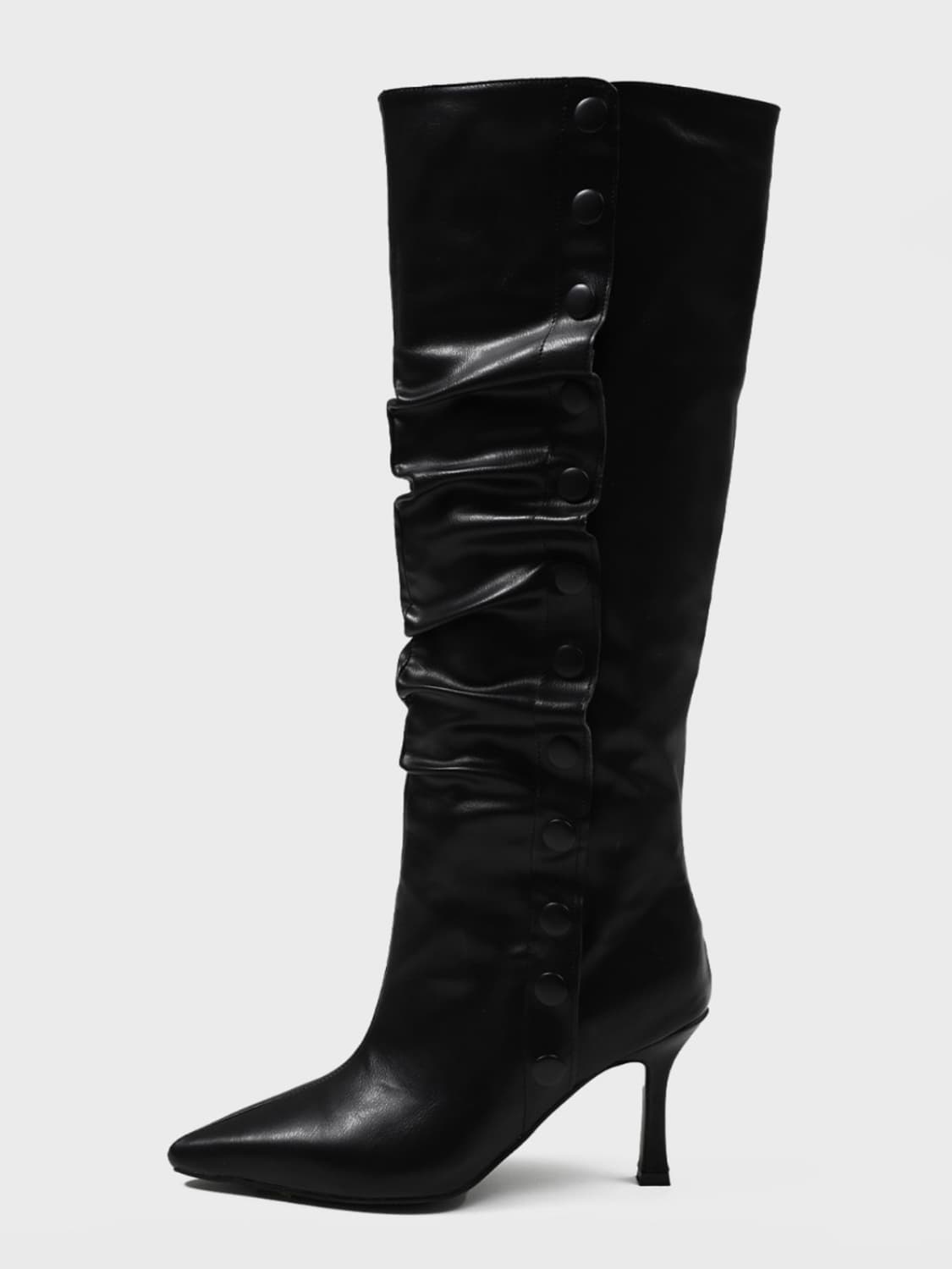 티릿 스냅버튼 스틸레토  레더부츠힐 상품이미지2