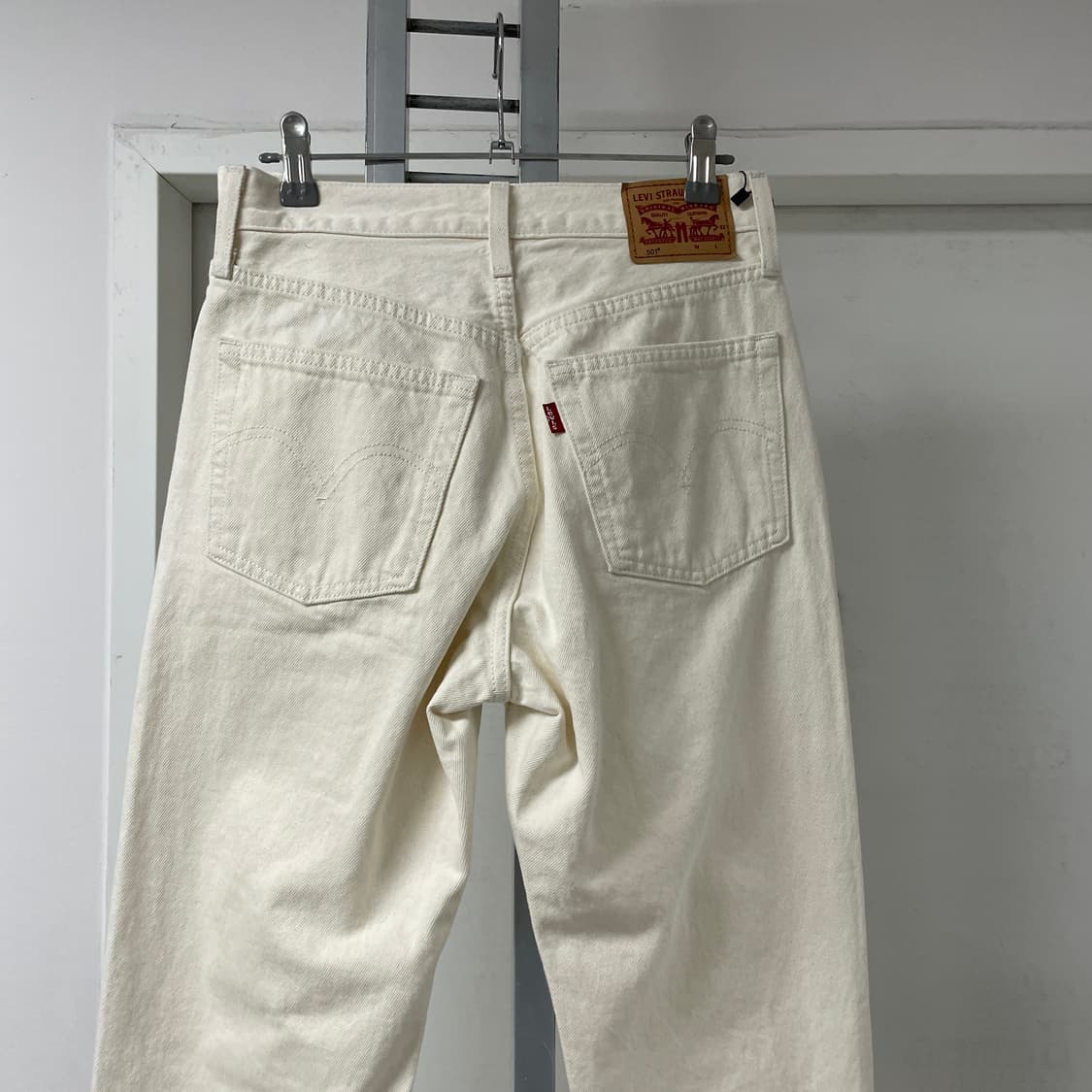 리바이스 501 화이트 데님 팬츠 W25 L28 상품이미지2