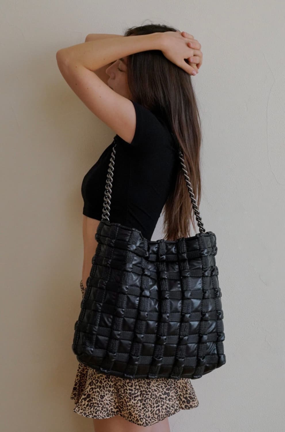 콰니 My Puffy Fluffy Bag 블랙 체인백 상품이미지2