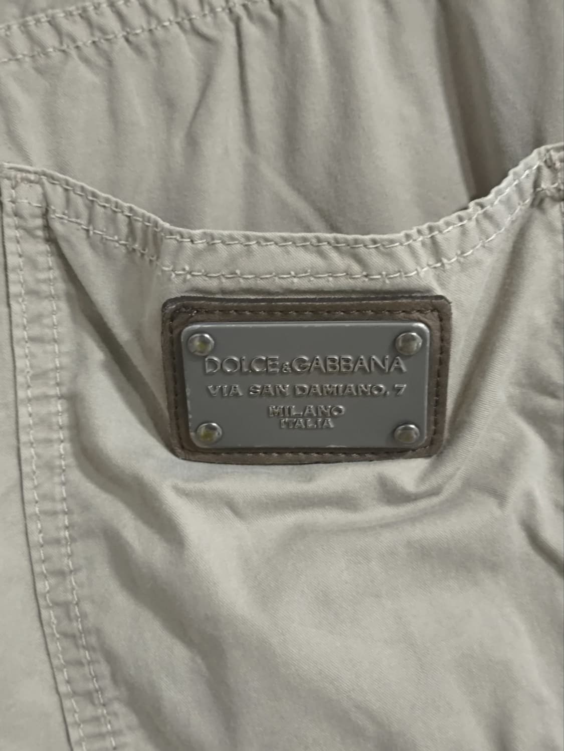 40인치 돌체앤가바나 베이지 팬츠 스트레이트핏 면바지 상품이미지6