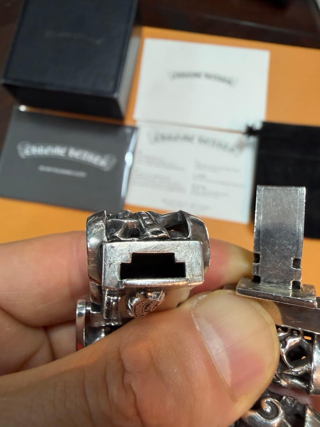 크롬하츠 정품 셀틱룰러팔찌 국내 백화점 인보이스 풀구성품 팝니다.!! 상품이미지7