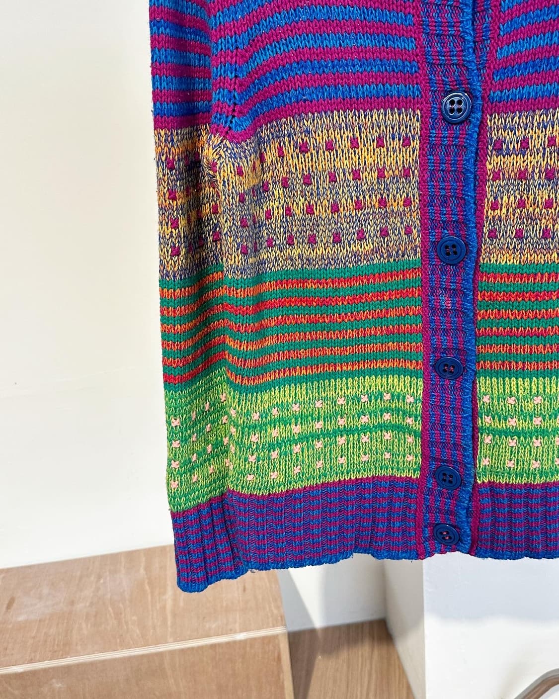 베네통 멀티컬러 패턴 가디건 상품이미지3