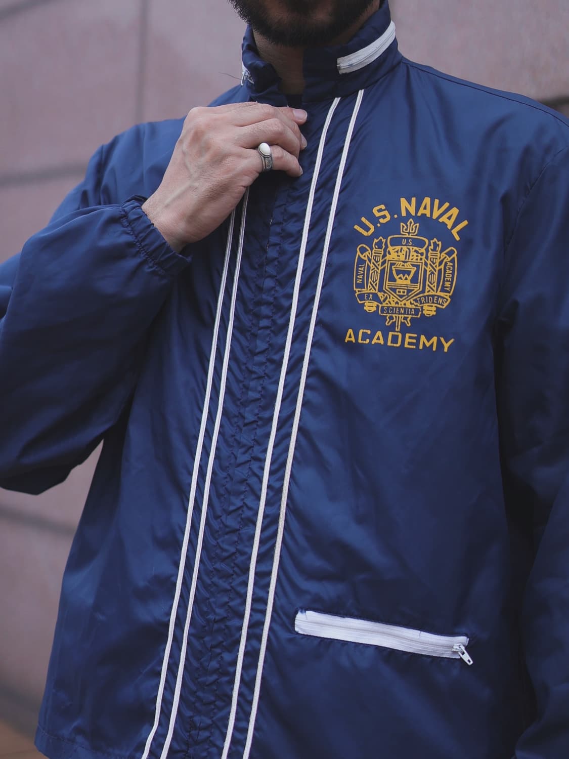 60s USNA 코치 윈드브레이커 빈티지 Made in USA 상품이미지2