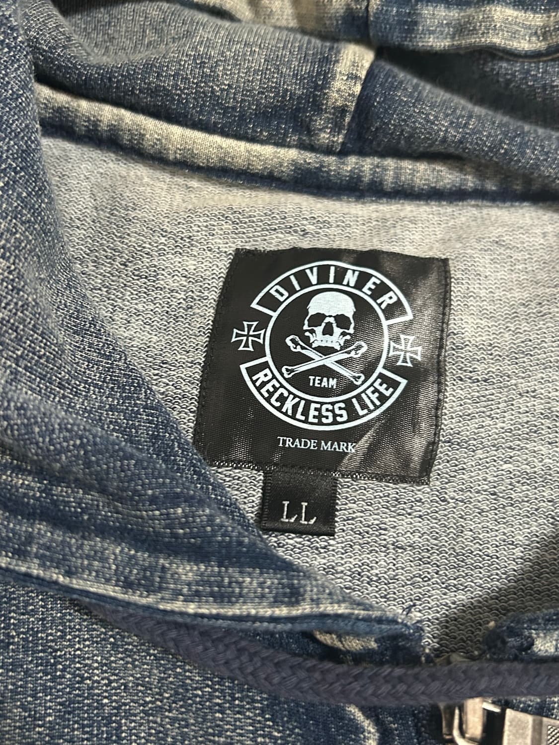 Diviner 락펑크 데님워시드 후드집업자켓 상품이미지4