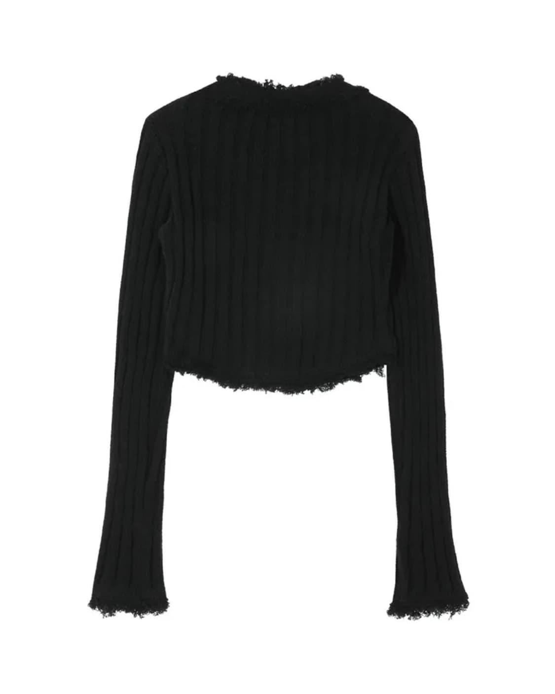 보헤미안서울 태슬 코튼 가디건 블랙 상품이미지5