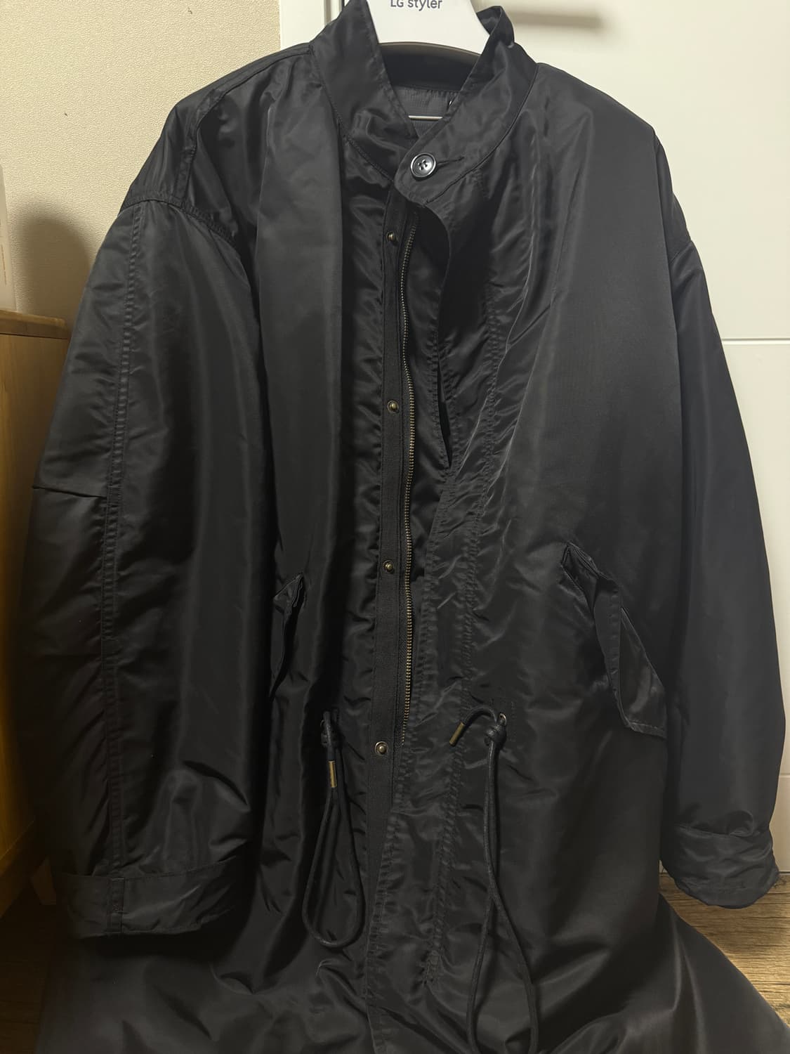 프림즈웍스 nylon m65 fishtail parka black 상품이미지1