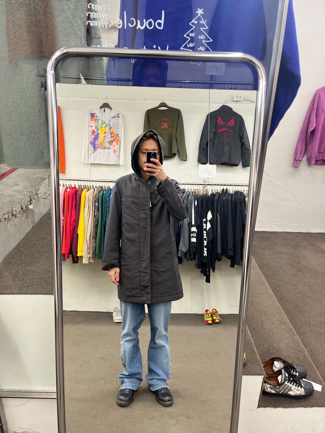 준맨 시어링 후드 코트 상품이미지6