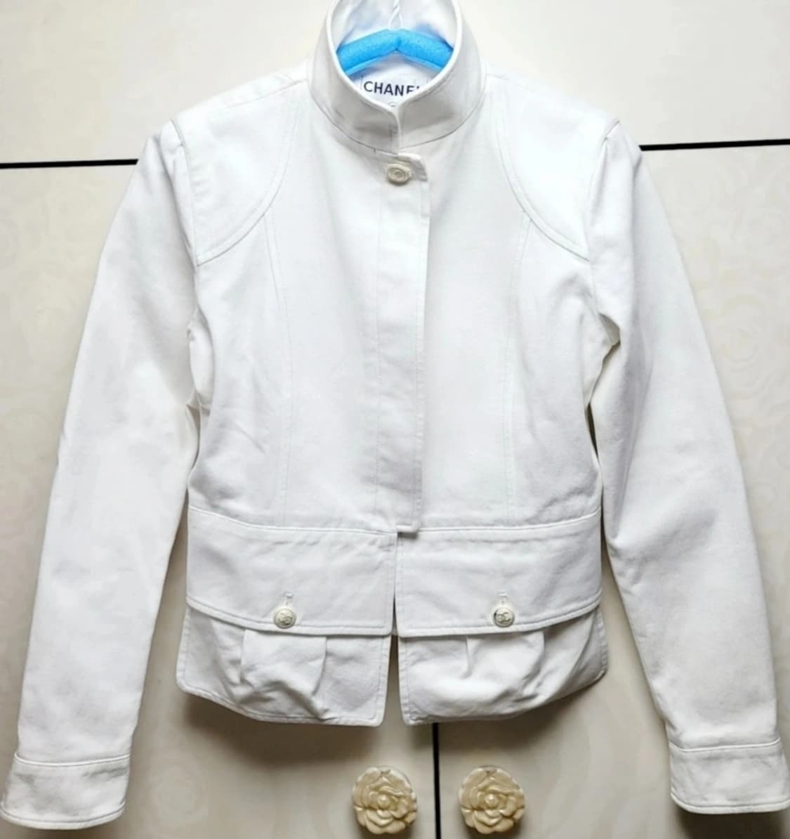 [정품] 샤넬 자켓 화이트/아이보리 44~55 (여성용) 한정판 상품이미지1