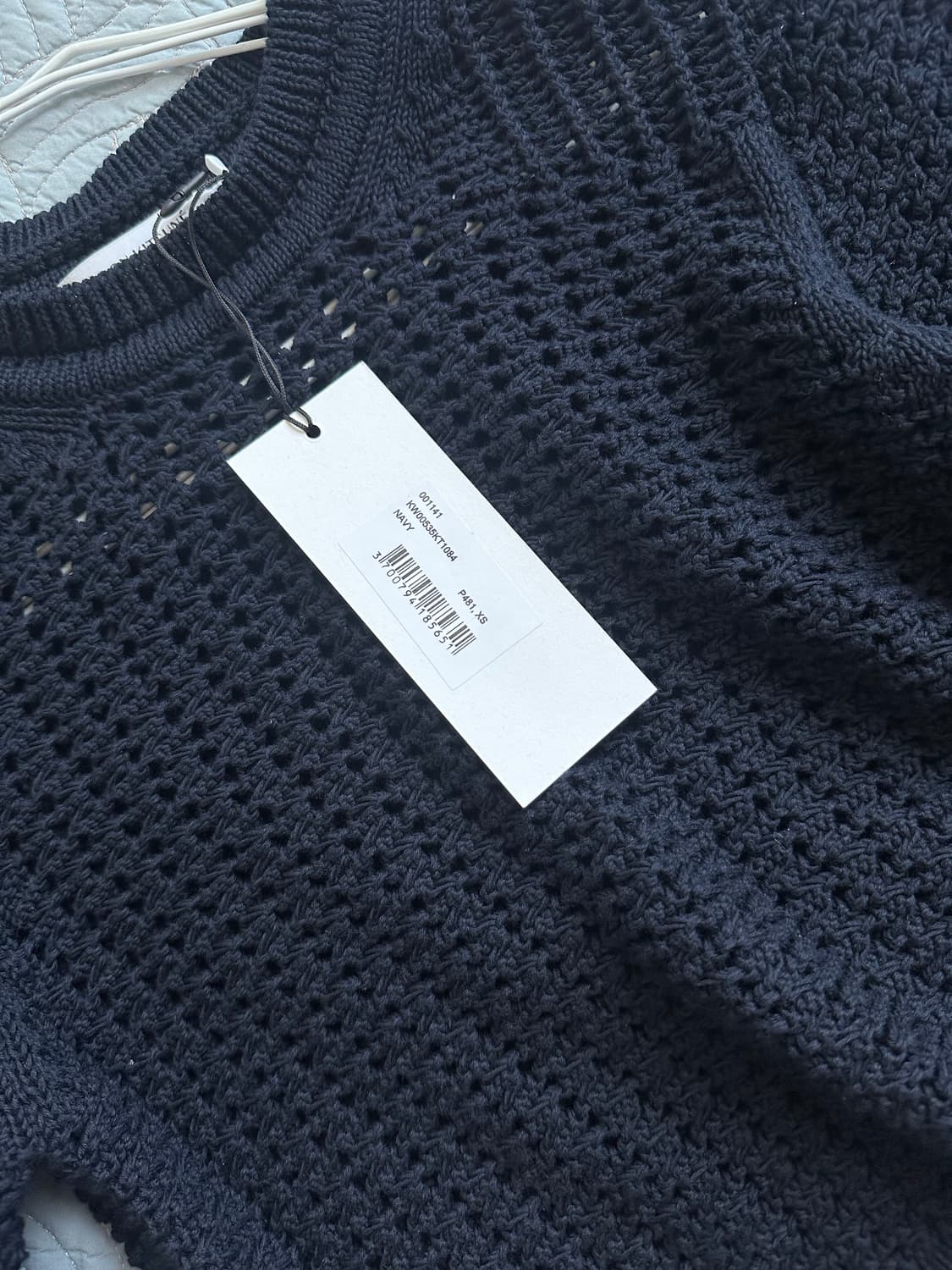 (해외XS) 메종키츠네 텍스처드 크롭 네이비 상품이미지8