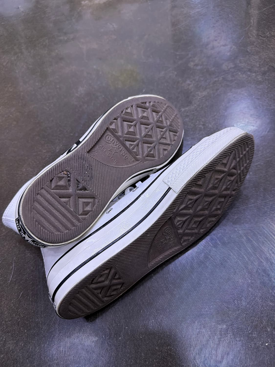 컨버스 척테일러 70 하이 자수 레터링 화이트 블랙 260 상품이미지9