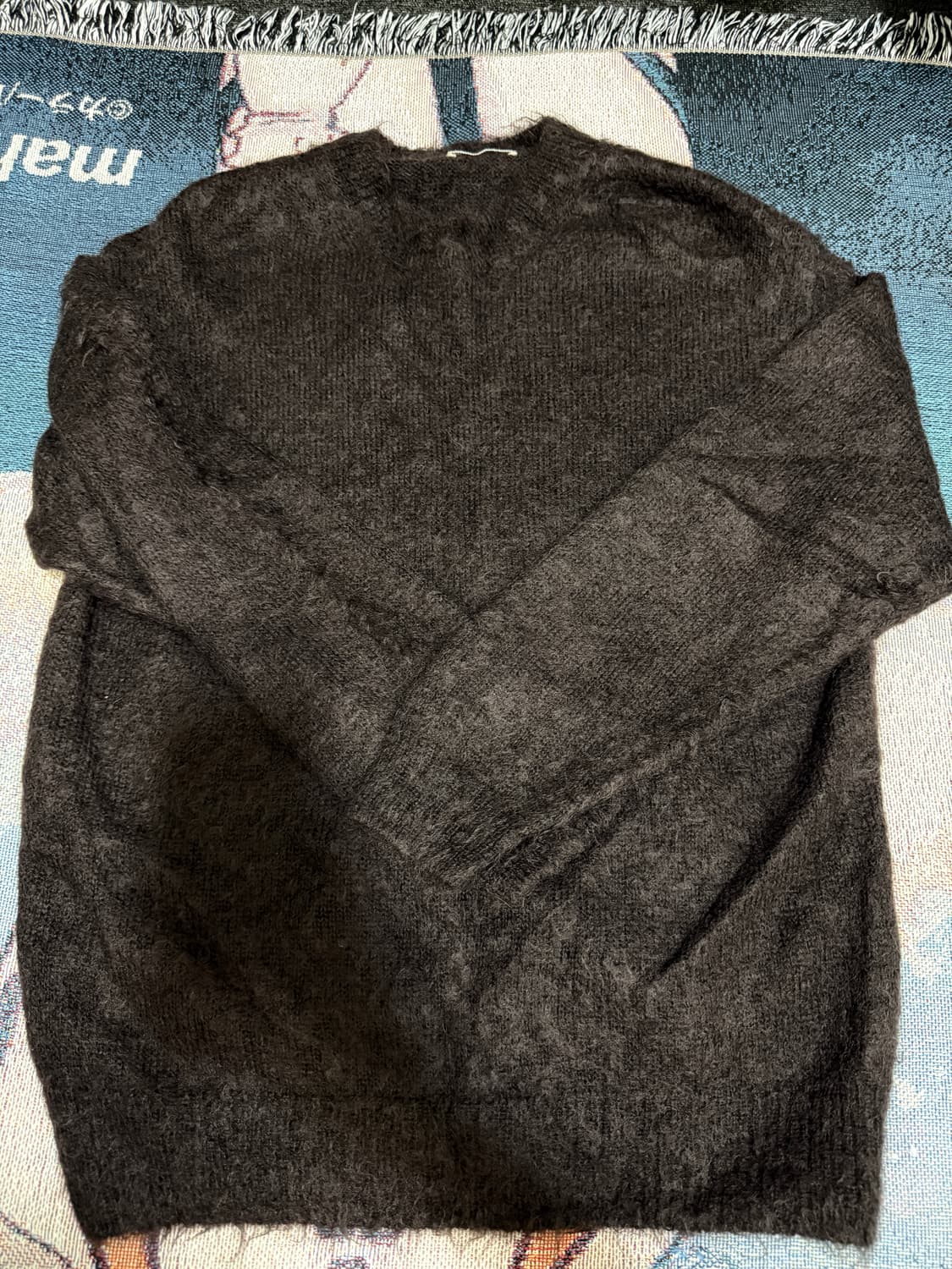 [4] 오라리 브러쉬드 슈퍼키드 모헤어 니트 다크브라운 상품이미지1