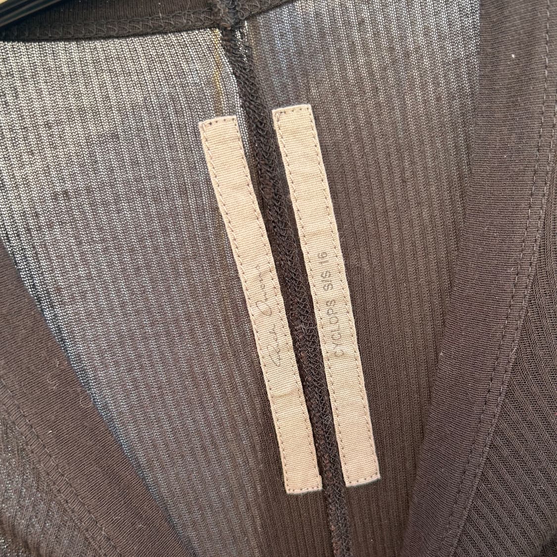 Rick Owens Ribbed Long Sleeve Mini Dress 상품이미지5