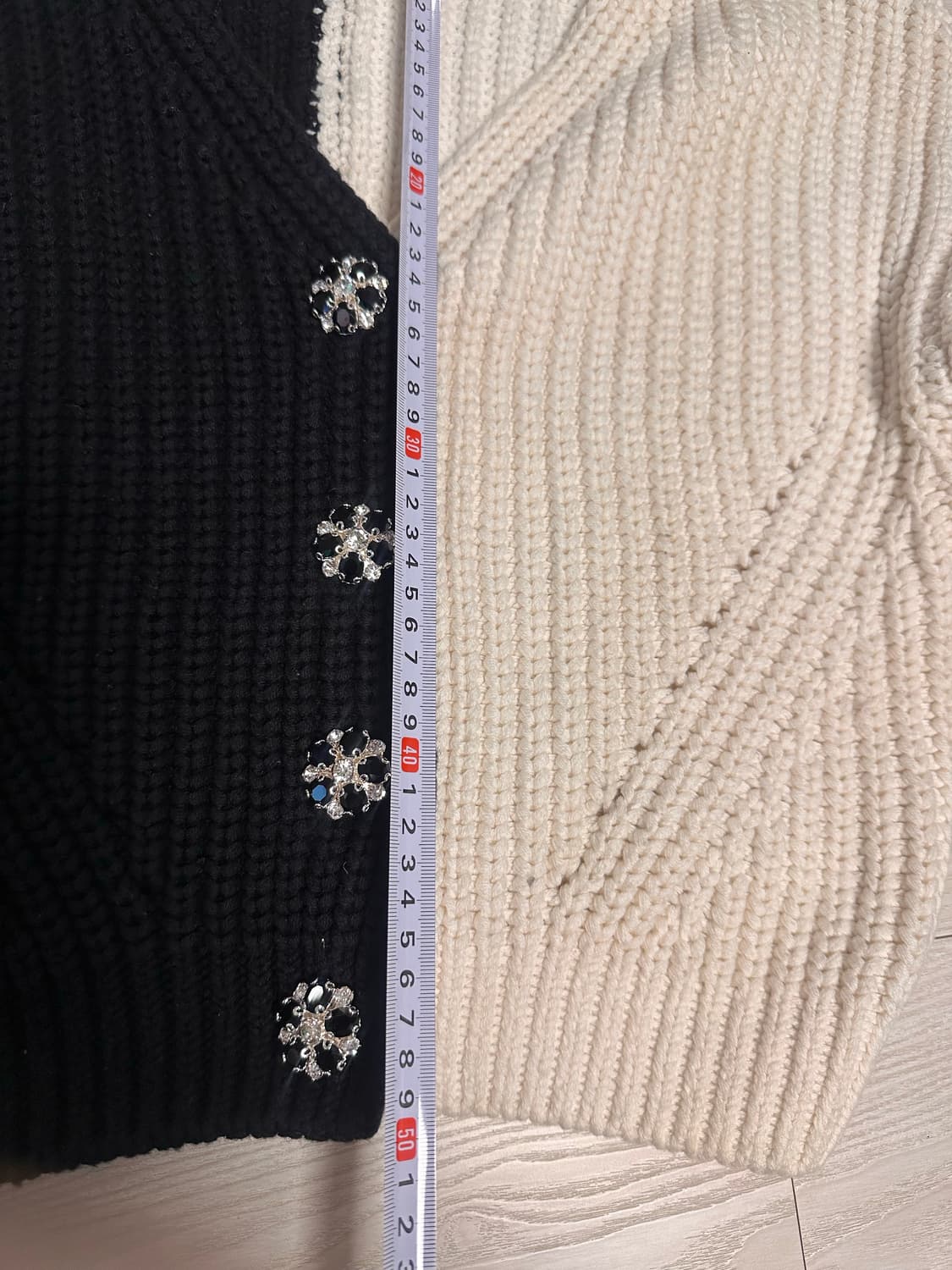 셀프포트레이트 투톤 가디건 s 상품이미지5